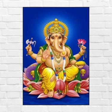 Imagem de Placa Decorativa Mdf Ganesha Tamanho 20x27cm Modelo 5