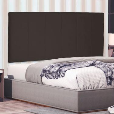 Imagem de Cabeceira Suspensa Queen 160cm Suede Ravenna Spezzia Café