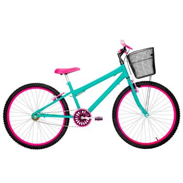 Imagem de Bicicleta Feminina Aro 26 Rbx Alumínio Colorido Cor Verde água E Pink