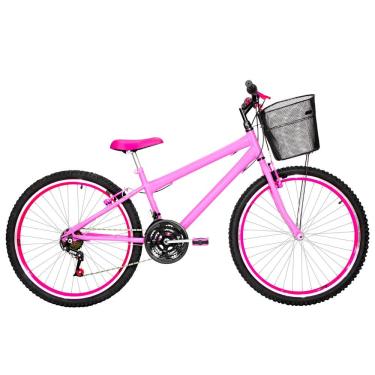 Imagem de Bicicleta Feminina Aro 26 Rbx Aero 18 Marchas Cor Rosa E Pink