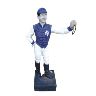 Imagem de Boneco Jóquei 02un Clube Cavalo Haras Ferro Fundido