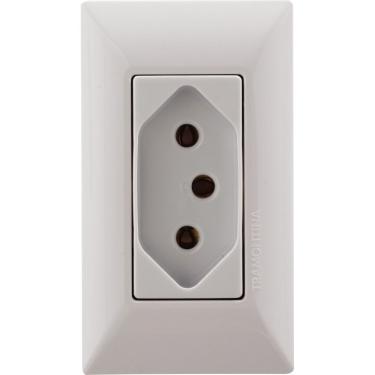 Imagem de Conjunto Para Móvel 1 Tomada 2p+t 20 A Tramontina Aria Branca Tramontina