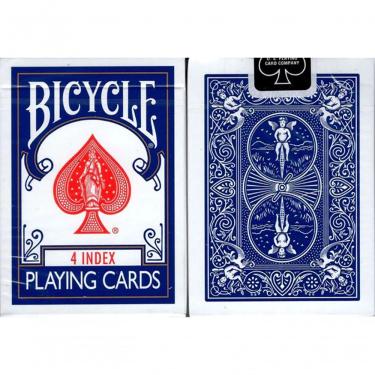 Imagem de Baralho Bicycle 4 Index Azul Ou Vermelho Azul