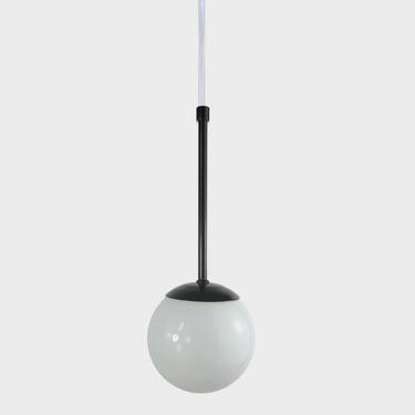 Imagem de Pendente Globo Esfera De Vidro 12cm - Preto - Vidro Branco
