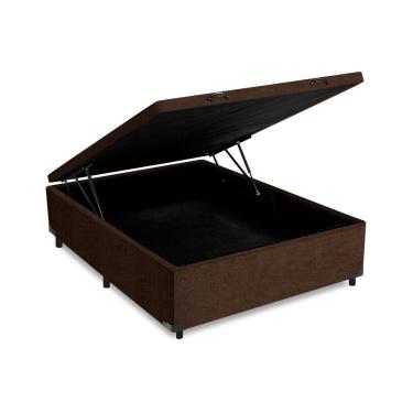 Imagem de Cama Box Baú Viúva 128x188x41cm Varias Cores Cor:marrom Suede