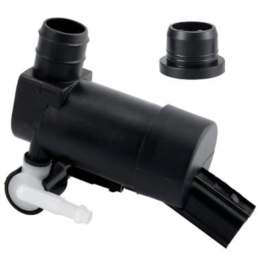 Imagem de Bomba de lavagem de para-brisa com ilhós, substituição da bomba de motor de fluido da lavadora de para-brisa para Ford Lincoln Mazda Mercury, substituição da bomba do limpador de para-brisa # 89017059