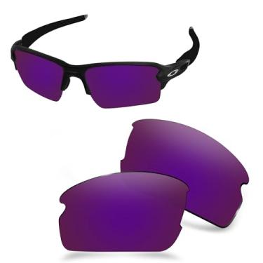 Imagem de AOZAN Lentes de reposição ANSI Z87.1 para óculos de sol Oakley Flak 2.0 XL OO9188, Roxo neon, Flak 2.0 XL