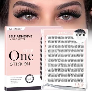 Imagem de La Maesii Cílios Autoadesivos, 112 Unidades De Postiços Transparentes, Pré-Colados Wipsy Sem Necessidade Cola, Invisíveis E Reutilizáveis (Sc15)