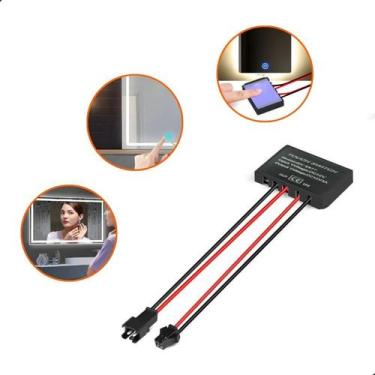 Imagem de Sensor de Toque para Espelho com LED Touch Dimmer 12V Liga Desliga e C