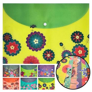 Imagem de Pasta A4 Transparente Horizontal Envelope 24x33cm Floral - Molin, 4