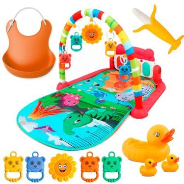Imagem de Tapete Infantil Sensorial Ginásio Atividades Com Acessórios E Patinhos