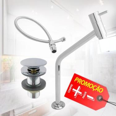 Imagem de Kit Luxo Para Lavatorio Lavabo Banheiro Cuba Alta Torneira Link 3060 +