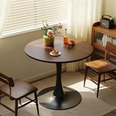 Imagem de Mesa De Jantar Redonda Móveis De Jantar Com Base De Tulipa, Mesa De Lazer Para Sala De Jantar Em Casa Café, Mesa De Pedestal Para Espaço Pequeno, A, 70cm