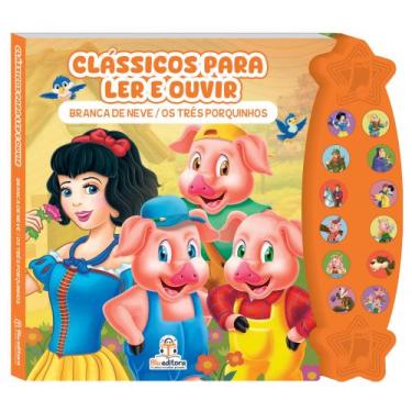 Imagem de Classicos para ler e ouvir: branca de neve e os tres porquinhos - BluE