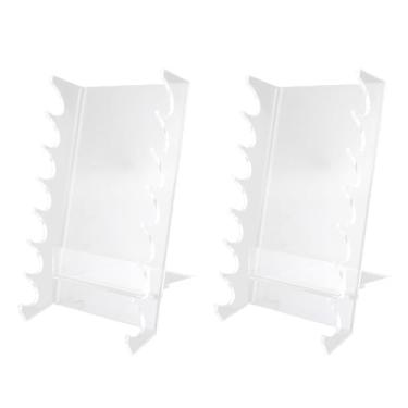 Imagem de Asixxsix Porta de Escova de Maquiagem Acrílica, 2pcs Acrílico Pen Display Stand 6.3x3.4x4,4 Polegadas Clear Makeup Brush Rack Organizer para Escritório Em Casa ou Uso da Loja