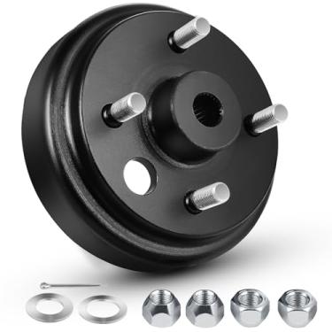 Imagem de Freio a tambor de carrinho de golfe para EZGO TXT 1982-Up Electric e 1982-1993 2-1993 Gas, 24 dentes estrias cubo de freio conjunto de tambor 19186G1P 19186-G1P 19186-G1 1 pacote