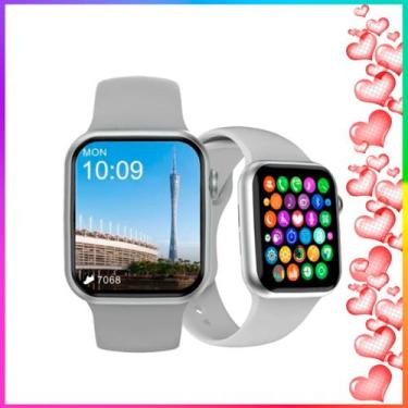 Imagem de Relógio Inteligente Para meu Amor Smartwatch Serie 9 Branco W Pro - Al