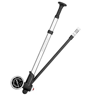 Imagem de Chusui Bomba de choque de bicicleta com medidor de pressão 300psi bomba de ar de inflador de pneu de bicicleta de alta pressão para garfo de bicicleta e suspensão traseira CX