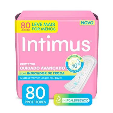 Imagem de Protetor Diário Intimus com Indicador de Troca 80 unidades Protetor Diário Intimus Com Indica Troca 80 Unidades