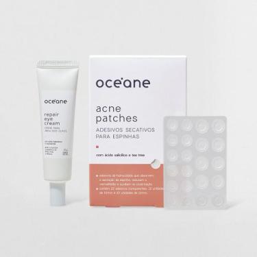 Imagem de Kit Adesivos Antiacne + Creme para Área Dos Olhos com Niacinamida (2 P