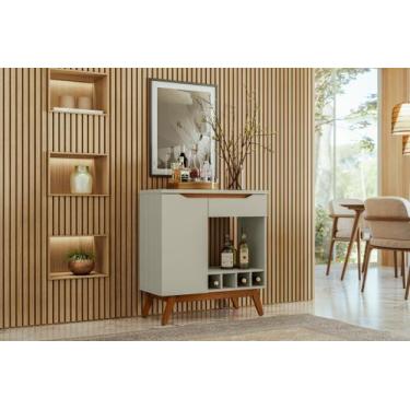 Imagem de Aparador Adega 1 Porta 1 Gaveta Retrô Tóquio Móveis - Olivar