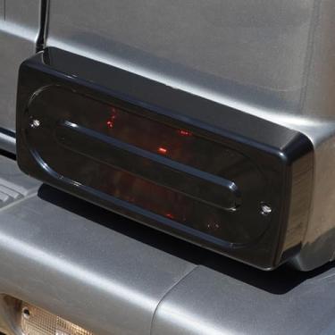 Imagem de TENWIND Capa de lanterna traseira de carro compatível com Mercedes Benz W463 G Class G500 G550 G55 G63 AMG 2007-2018 lâmpada traseira fumê decorativa proteção guarnição cinza transparente 2 peças