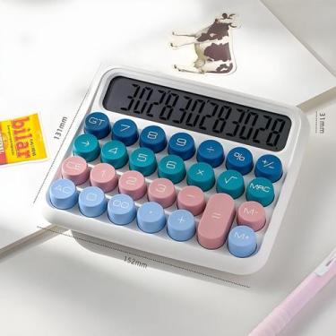 Imagem de Calculadora Estilo Retrô Retangular 12 Dígitos Colorida Aiker AK-J038,