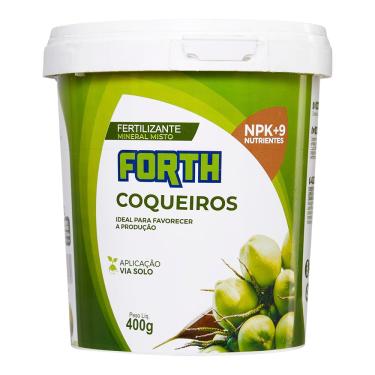 Imagem de Forth Coqueiros, Adubo Floral, Floração, Fertilizante, Micronutrientes, NPK, Nutrição Balanceada, Balde, 400g