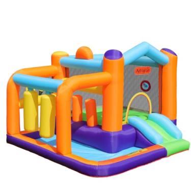Imagem de AYOFREE Castelo Inflável E Para Crianças - Diversão De Playground Interno/Externo Resistente Com Área Salto, Escorregador, Piscina Bolinhas Quintal