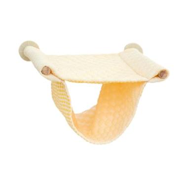 Imagem de Fenteer Cama de hamster suspensa, cama para porquinho-da-índia, brinquedo de esconderijo, beliche, casa, rede para pequenos animais, furão, porquinho-da-índia, Amarelo