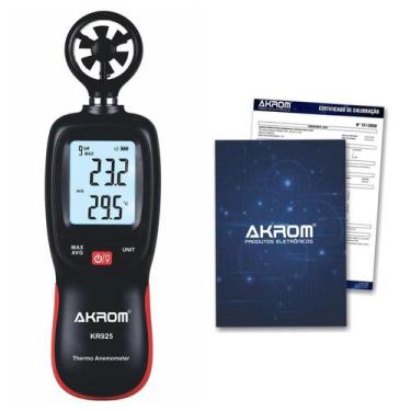 Imagem de Termo-Anemômetro Com Certificado De Calibração - Akrom Kr925