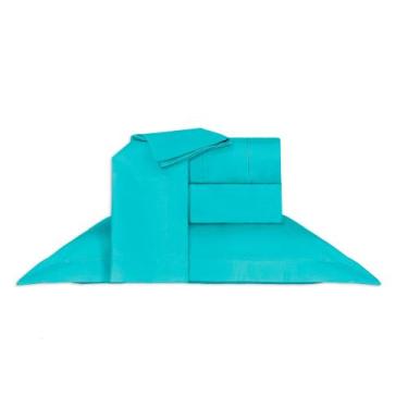 Imagem de Jogo de cama casal 1000 fios deluxe hotel - azul 144814 - First Class,