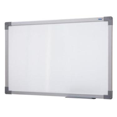 Imagem de Lousa Quadro Branco Moldura Soft Alumínio 90x60cm Mdf Stalo