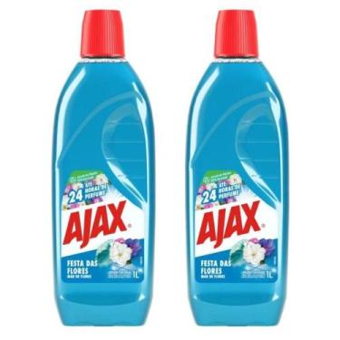 Imagem de Kit 2 Limpador Ajax Festa Das Flores Mar De Flores 1 Litro