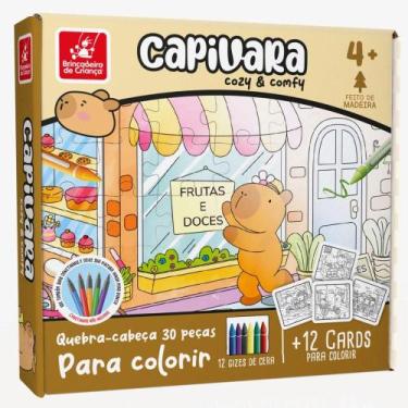 Imagem de Quebra-cabeça Cozy e Comfy Capivara - Brincadeira de Criança