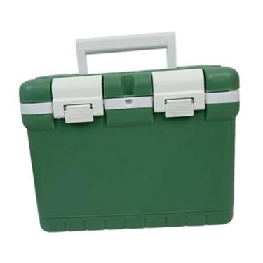 Imagem de Vaveren Refrigerador portátil isolado, refrigerador rígido, organizador de armazenamento resistente, recipiente com caixa de gelo para praia, churrasco, 8l