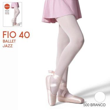 Imagem de Meia Calça Infantil Balllet Jazz Fio 40 Selene 9580, Branco, EG