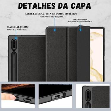 Imagem de Capa Auto Sleep Tpu Suporte De Caneta Para Tab S8+ X800 X806 - Star Ca