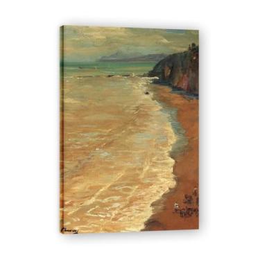 Imagem de From The Cliffs John Lavery Iconic Realist Portrait & War Scene Canvas Art – Decoração de parede irlandesa atemporal para casa 20 x 30 cm emoldurada