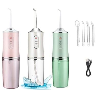 Imagem de Irrigador Oral Limpeza Profunda Jato De àgua Supersônico 3 Modos Diferentes Tanque de 230ML Eletrico Dentes e Gengiva Aparelho Ortodôntico Enxaguador Bucal Eletrico - Premium