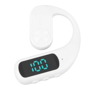 Imagem de ASHATA Os Fones de Ouvido Sem Fio Com Os Ouvidos, um único Fone de Ouvido Bluetooth Esportes Fones de Ouvido Leves, Escondendo Microfone, Versátil Eixos de Rotação de 180 Graus, para (Branco)