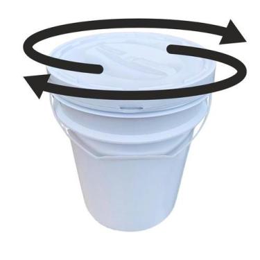 Imagem de Balde Plástico 20L Tampa Rosqueavel Para Deixar Na Cozinha - Nastripac