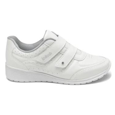 Imagem de Tênis Casual Kolosh Moderno Estilo Calce fecho aderente Feminino Branco