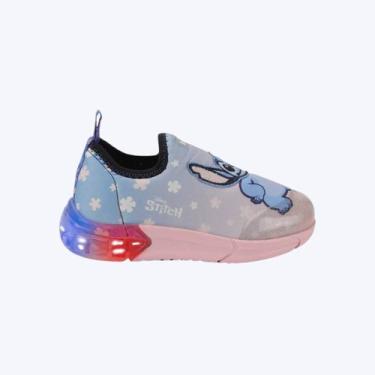 Imagem de Tênis Com Led Stitch Infantil Feminino Bibi Space 1228122 Azul, Azul, 