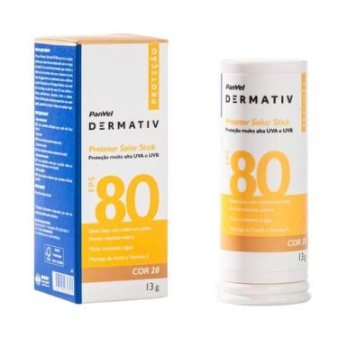 Imagem de Protetor Solar Facial Em Bastão Stick Fps80 Panvel Dermativ Cor 20 13g