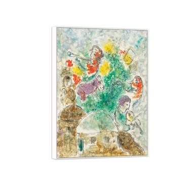 Imagem de Quadro branco - pintura de parede famosa em tela - imagens para decoração de casa - música na aldeia - pôster e impressões 70 x 100 cm 27 x 39 pol