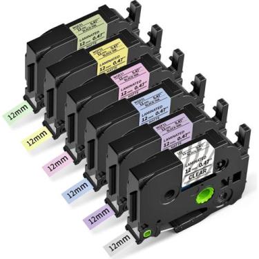 Imagem de Fita de recarga Freshworld para Brother pTouch Label Maker 12 mm