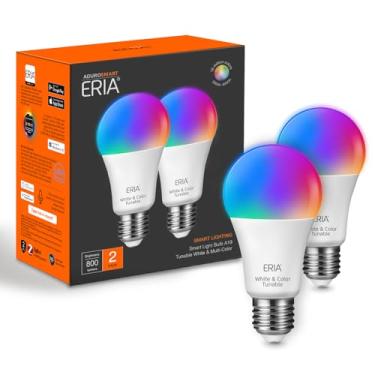 Imagem de ERIA Lâmpada Inteligente Zigbee Colors E Branca A19, Hub Necessário, Compatível Com Eria, Hue*, Amazon Echo (4ª Geração), Show, Hub, Smartthings, Alexa, Google Assistant Hubs (Pacote 2)