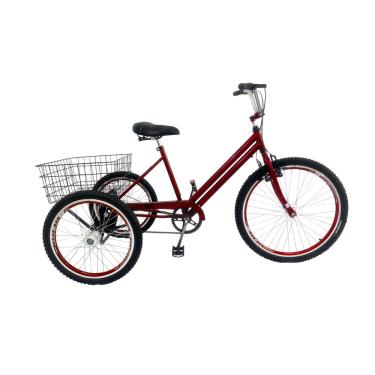 Imagem de Bicicleta Triciclo Luxo Aro 26 Completo Rebaixado