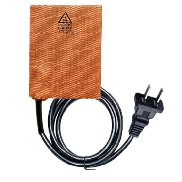 Imagem de Almofada aquecida de silicone para motor 100 x 130 mm, almofada de aquecimento de motor de 120 V, almofada de aquecimento flexível adesiva de 150 W para cárter de óleo de carro/tipo de tanque